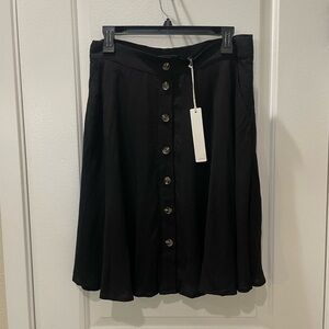 NEW…LINE & DOT Black Button-Down Skirt